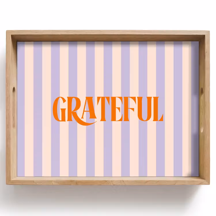 Dienblad - Lila - Oranje - Strepen - Grateful — 1