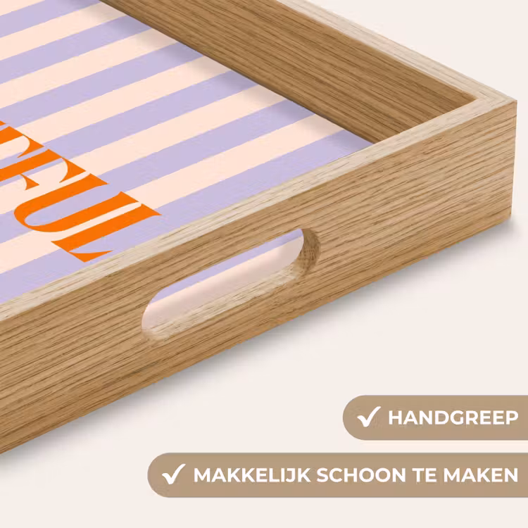 Dienblad - Lila - Oranje - Strepen - Grateful — 5