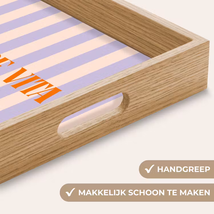 Dienblad - Lila - Oranje - Strepen - La Dolce Vita — 5