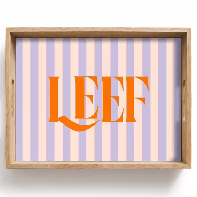 Dienblad - Lila - Oranje - Strepen - Leef — 1