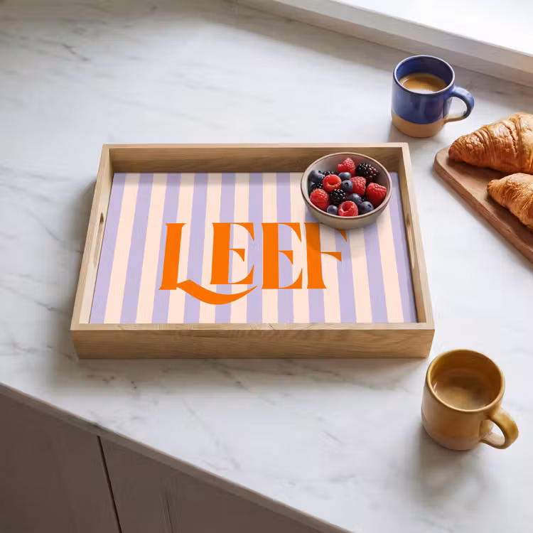 Dienblad - Lila - Oranje - Strepen - Leef — 4