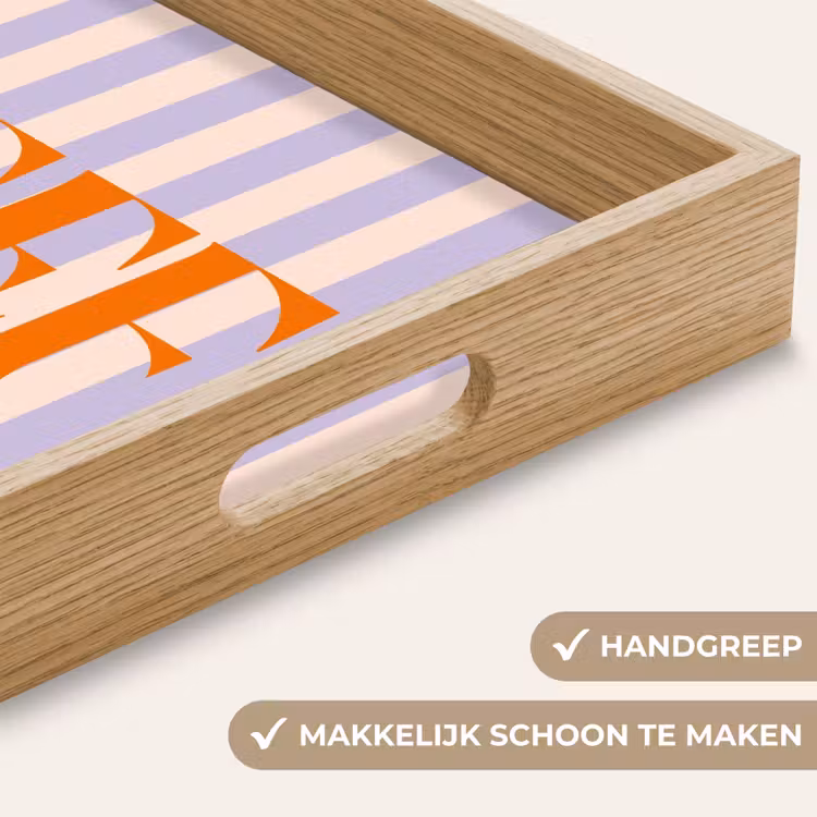 Dienblad - Lila - Oranje - Strepen - Leef — 5