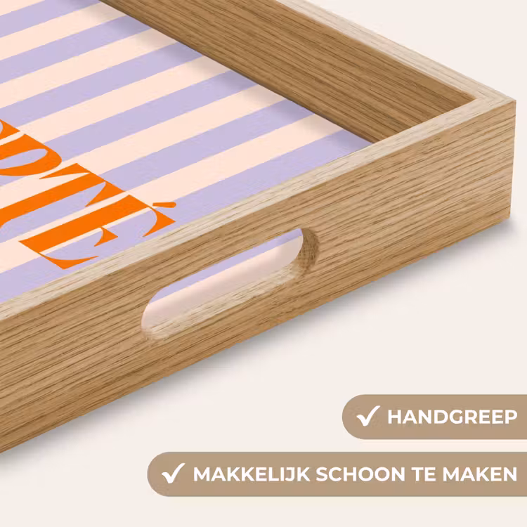 Dienblad - Lila - Oranje - Strepen - Liberté — 5