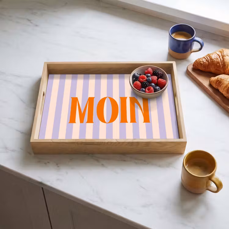 Dienblad - Lila - Oranje - Strepen - Moin — 4