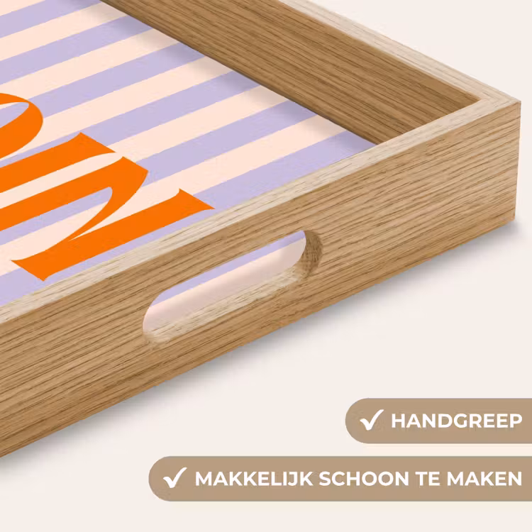 Dienblad - Lila - Oranje - Strepen - Moin — 5