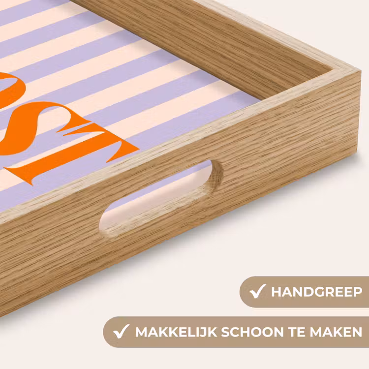 Dienblad - Lila - Oranje - Strepen - Prost — 5