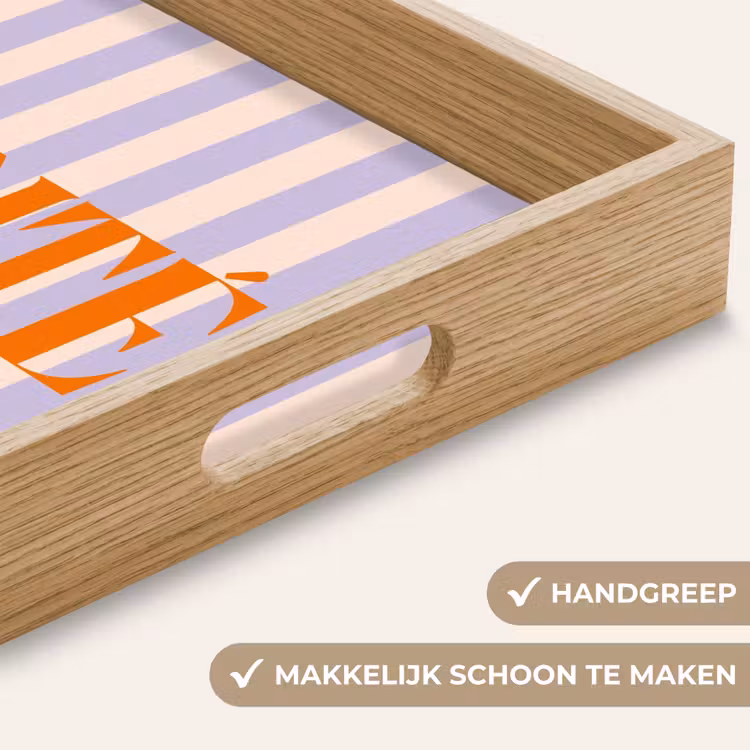 Dienblad - Lila - Oranje - Strepen - Santé — 5