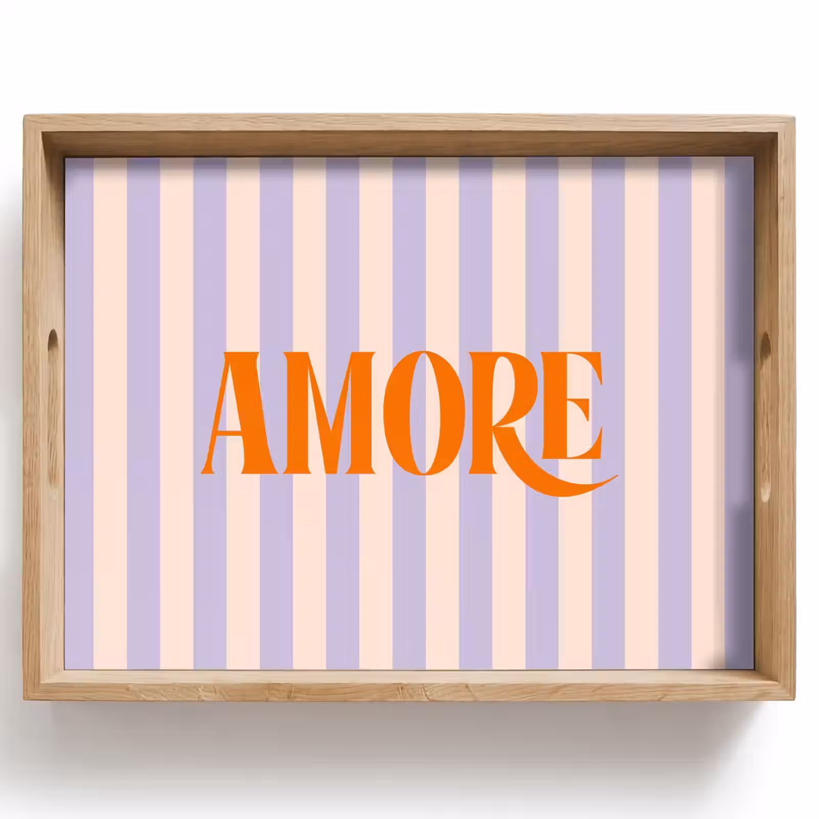 Dienblad - Lila - Oranje - Strepen - Amore — 1