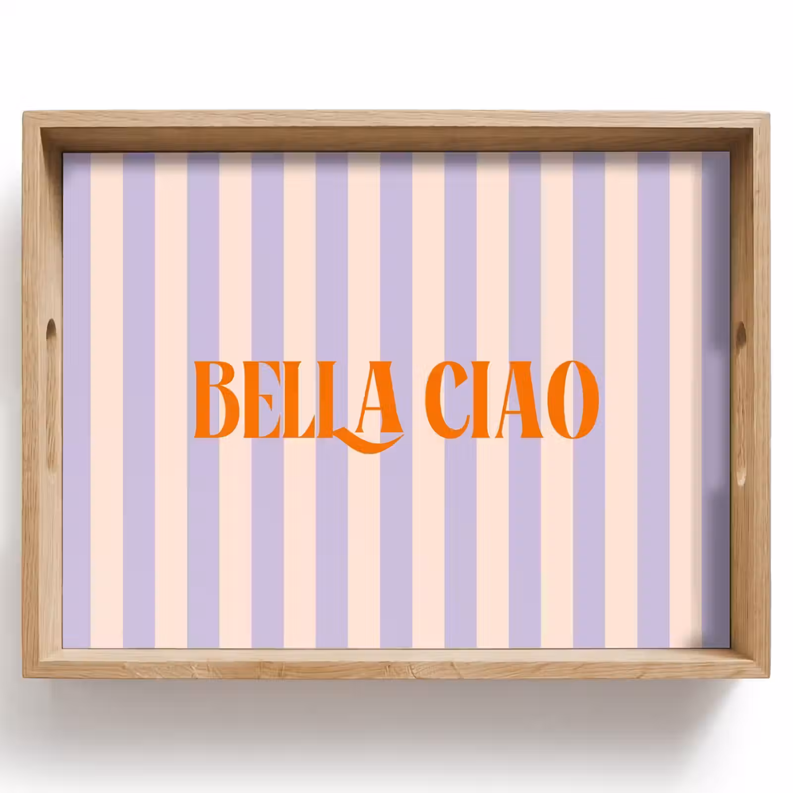Dienblad - Lila - Oranje - Strepen - Bella Ciao — 1