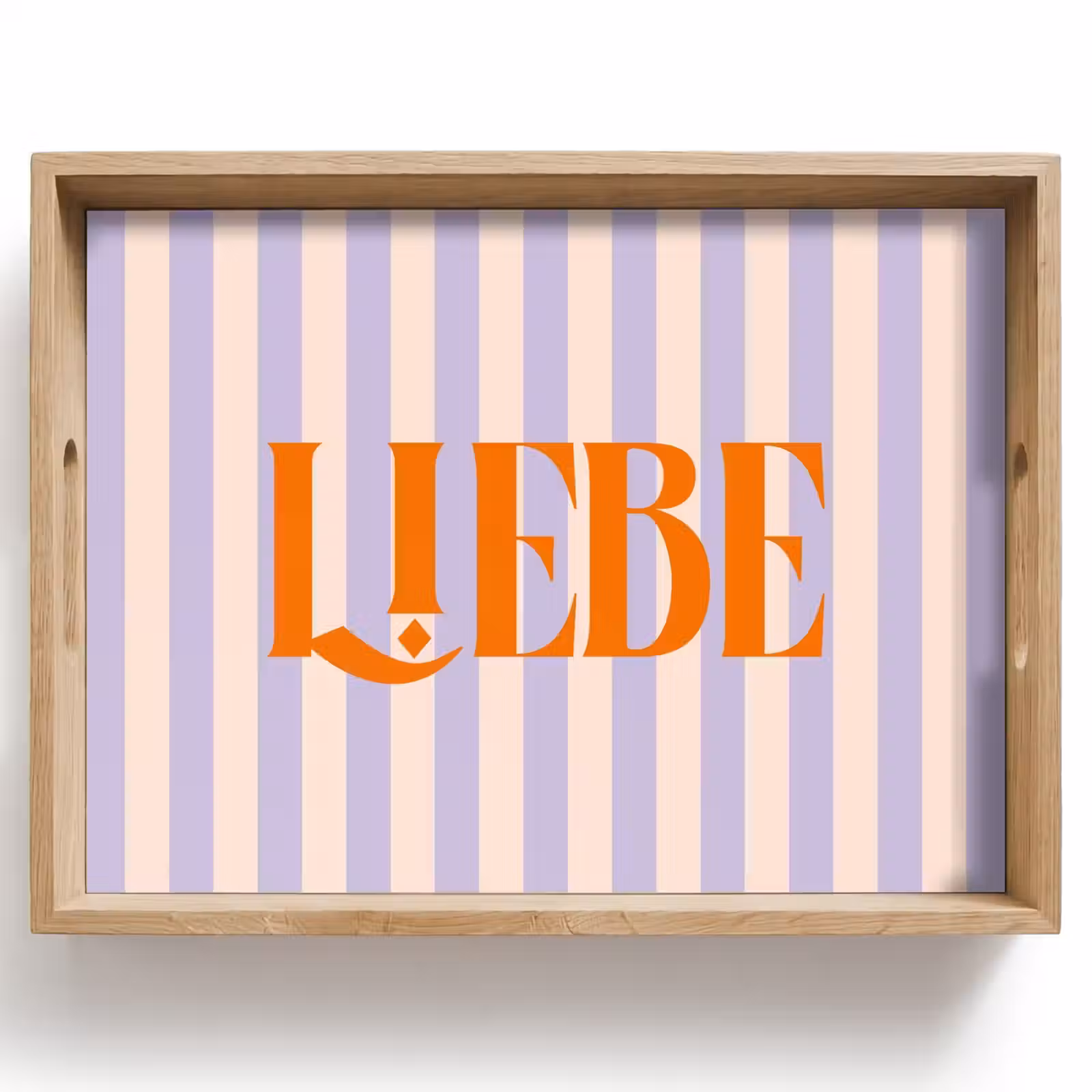 Dienblad - Lila - Oranje - Strepen - Liebe — 1