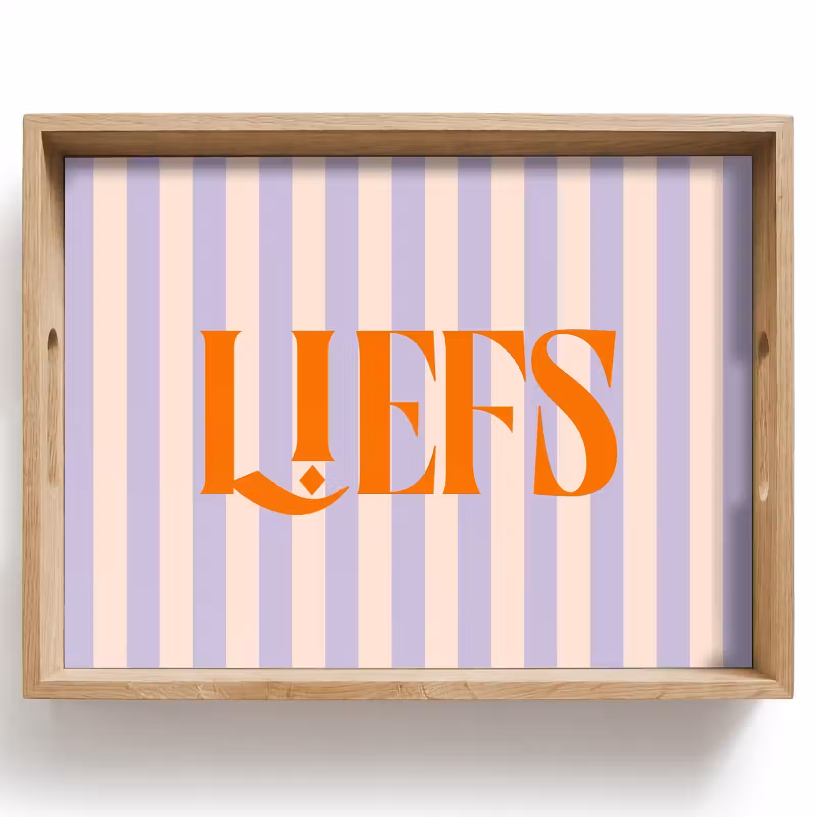 Dienblad - Lila - Oranje - Strepen - Liefs — 1