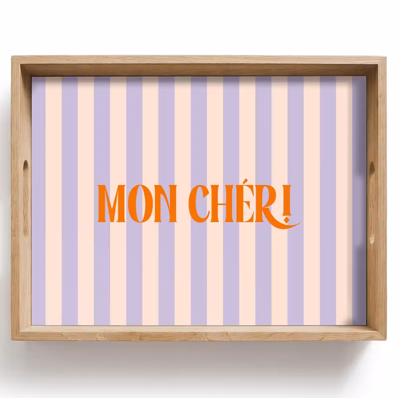 Dienblad - Lila - Oranje - Strepen - Mon Chéri — 1