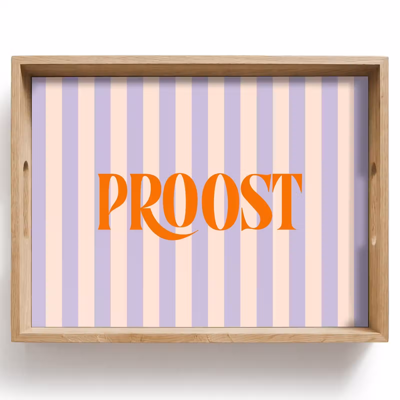 Dienblad - Lila - Oranje - Strepen - Proost — 1