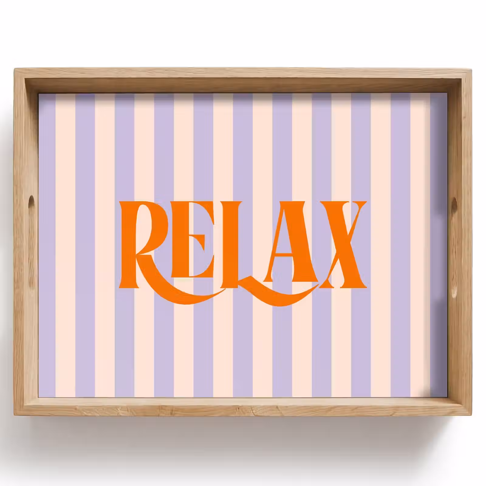 Dienblad - Lila - Oranje - Strepen - Relax — 1