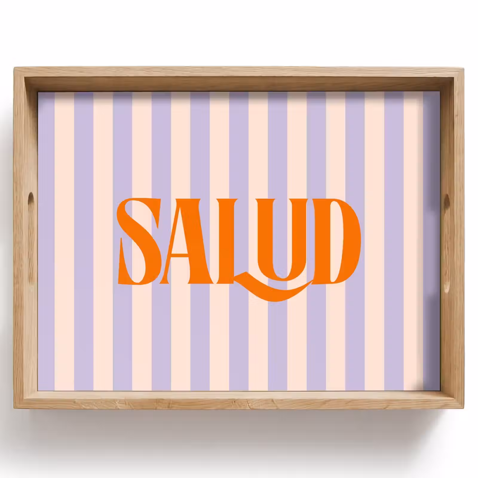 Dienblad - Lila - Oranje - Strepen - Salud — 1