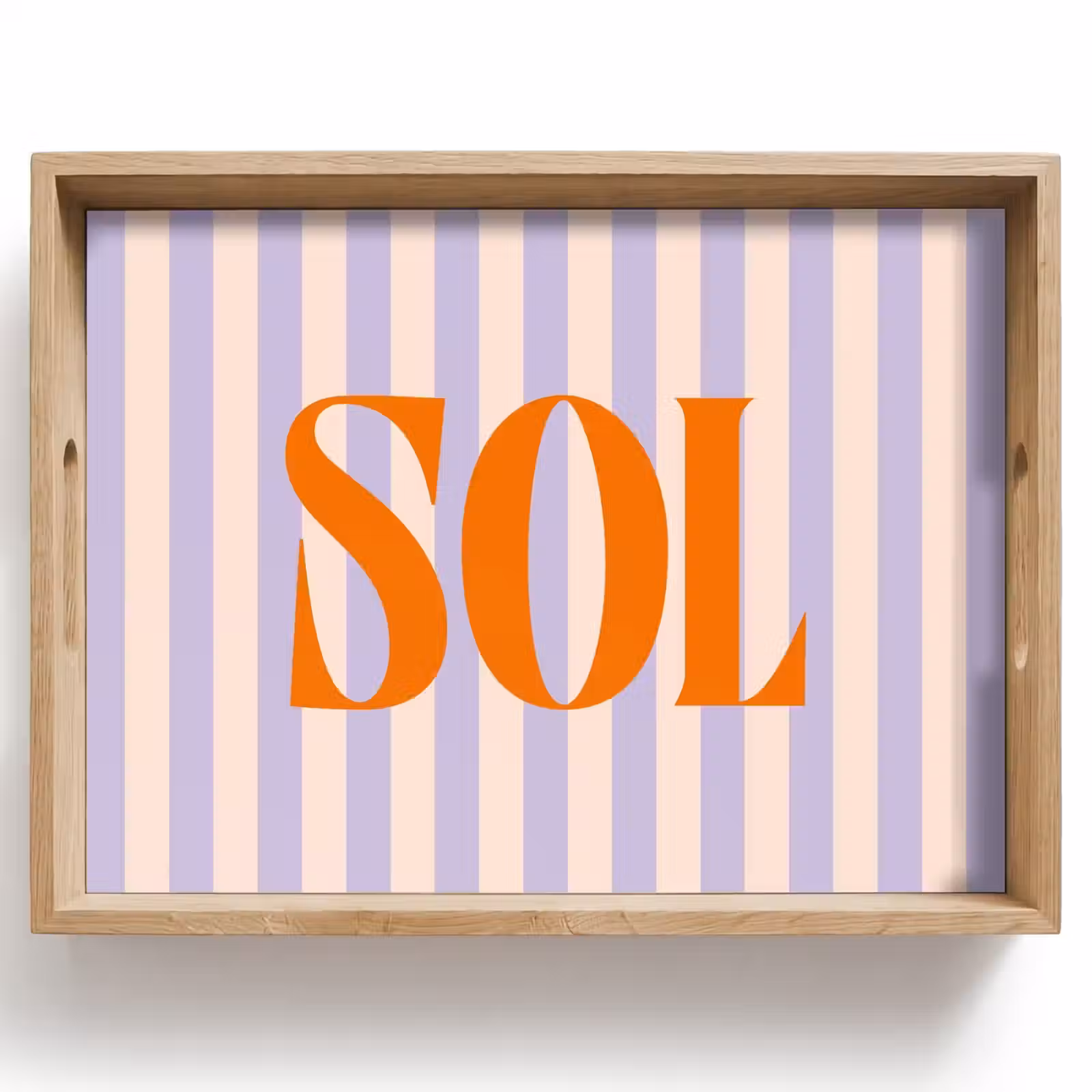 Dienblad - Lila - Oranje - Strepen - Sol — 1
