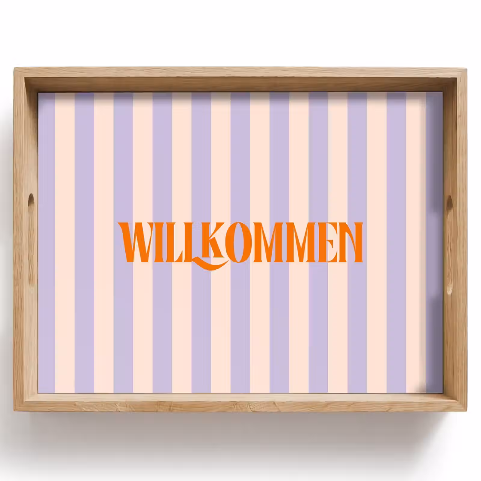 Dienblad - Lila - Oranje - Strepen - Wilkommen — 1