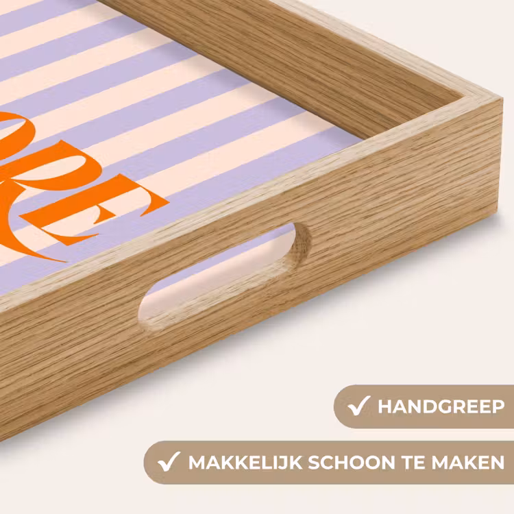 Dienblad - Lila - Oranje - Strepen - Amore — 5