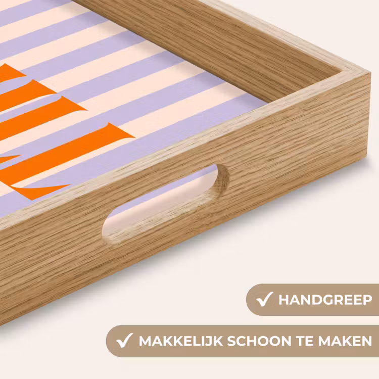 Dienblad - Lila - Oranje - Strepen - Chill — 5