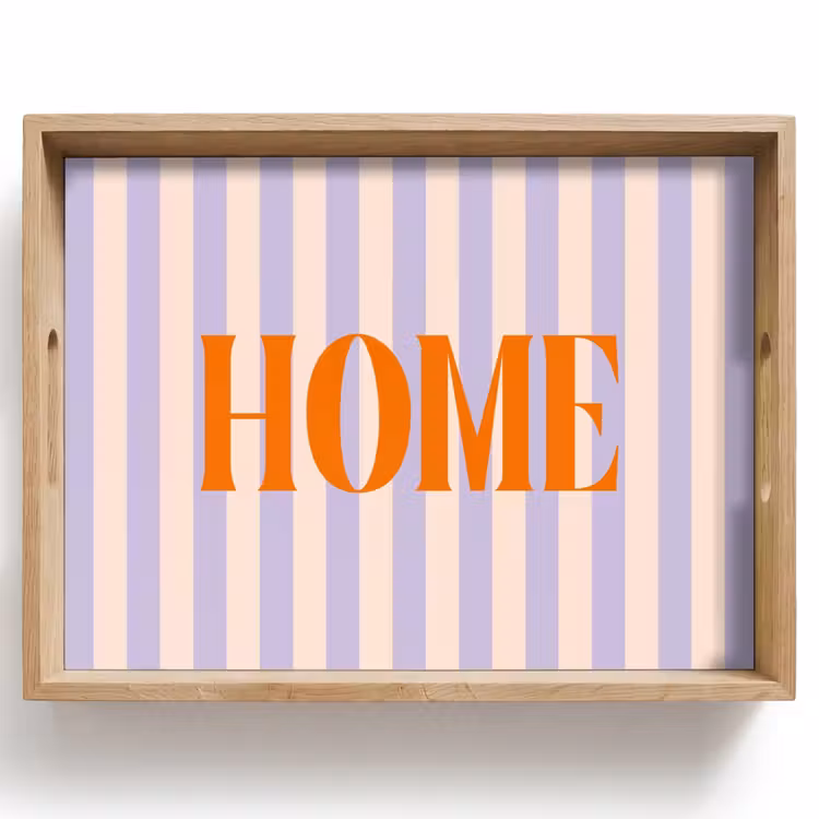 Dienblad - Lila - Oranje - Strepen - Home — 1