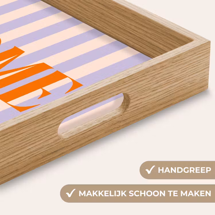 Dienblad - Lila - Oranje - Strepen - Home — 5