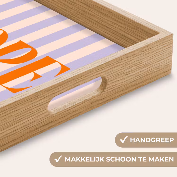 Dienblad - Lila - Oranje - Strepen - Hope — 5