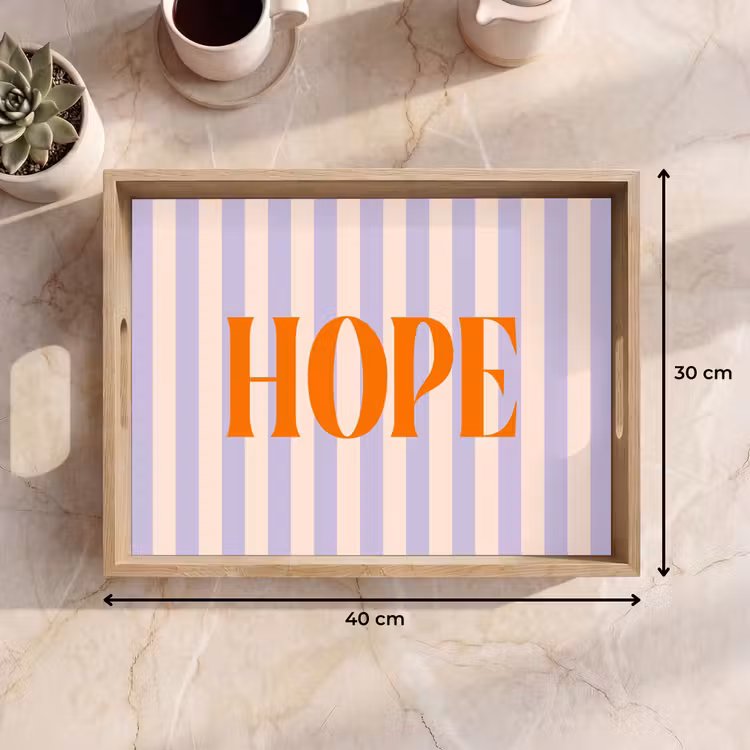 Dienblad - Lila - Oranje - Strepen - Hope — 9