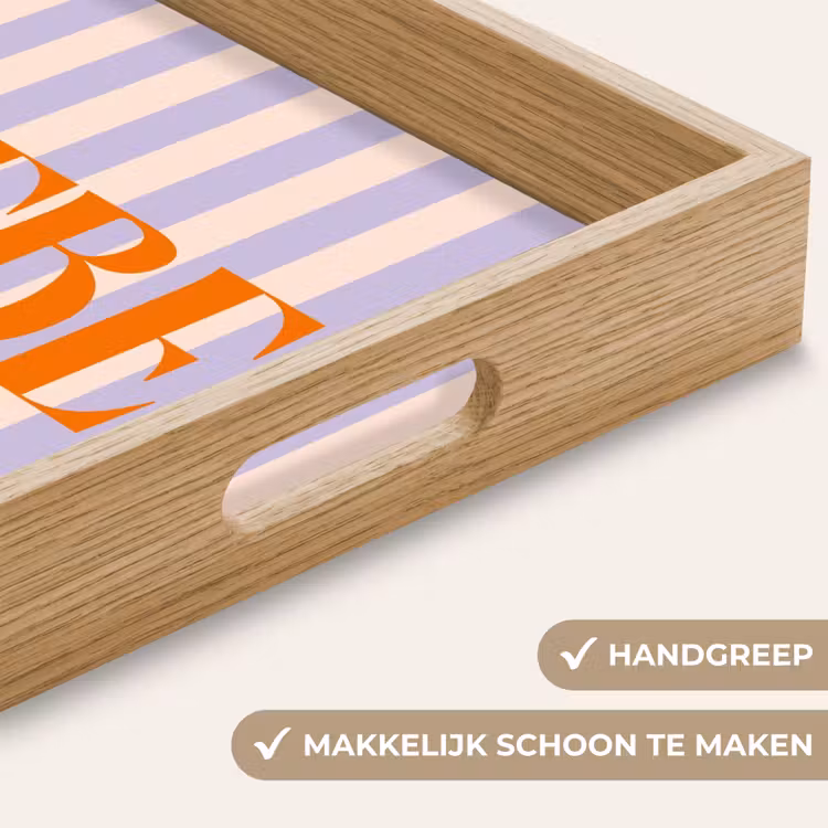 Dienblad - Lila - Oranje - Strepen - Liebe — 5