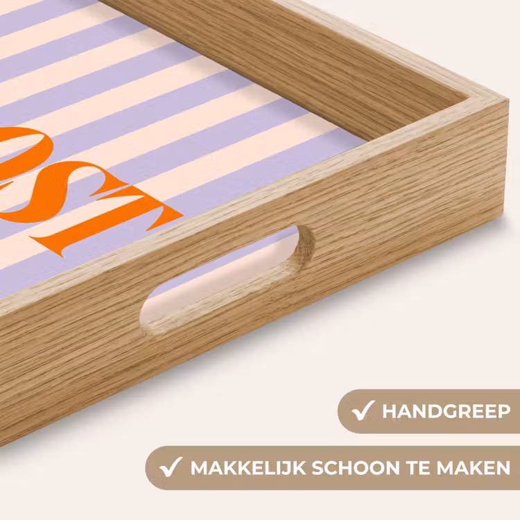 Dienblad - Lila - Oranje - Strepen - Proost — 5