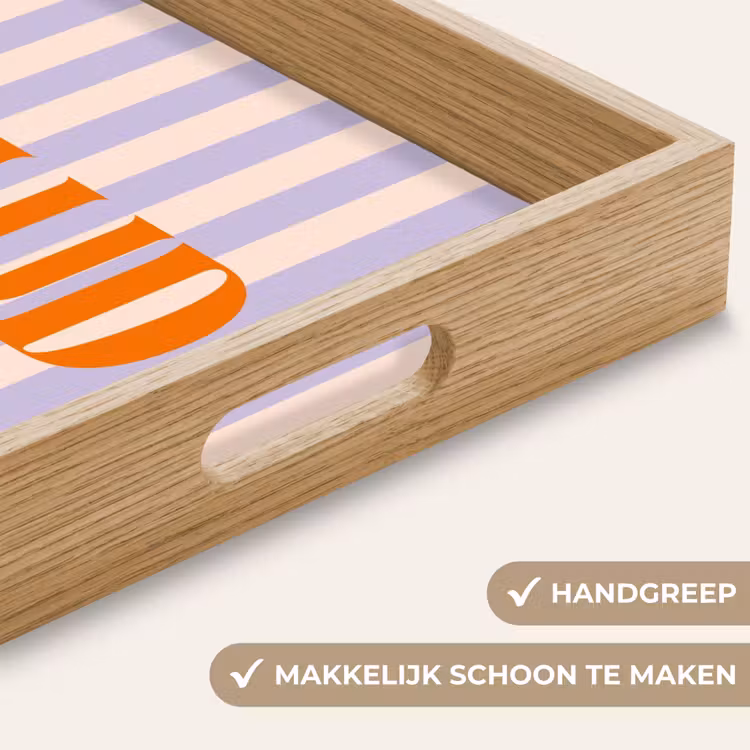 Dienblad - Lila - Oranje - Strepen - Salud — 5
