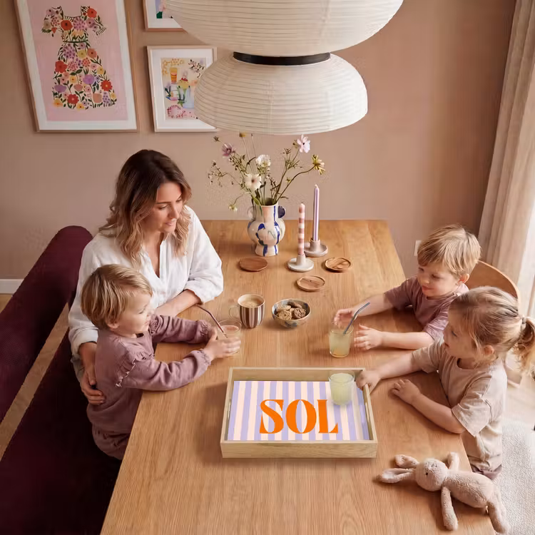 Dienblad - Lila - Oranje - Strepen - Sol — 7