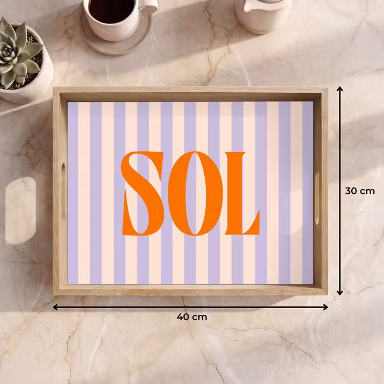 Dienblad - Lila - Oranje - Strepen - Sol — 9