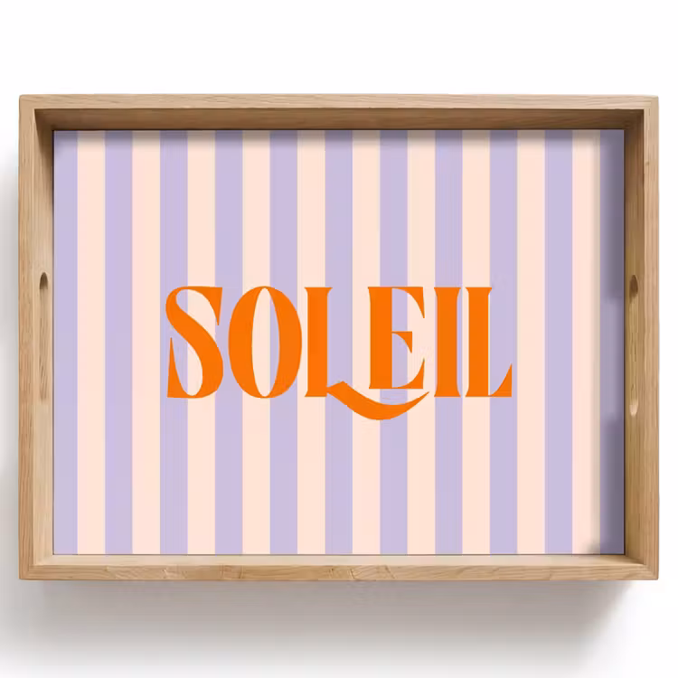 Dienblad - Lila - Oranje - Strepen - Soleil — 1