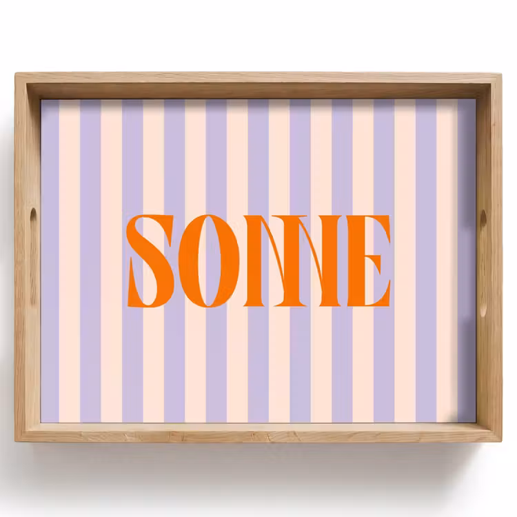 Dienblad - Lila - Oranje - Strepen - Sonne — 1