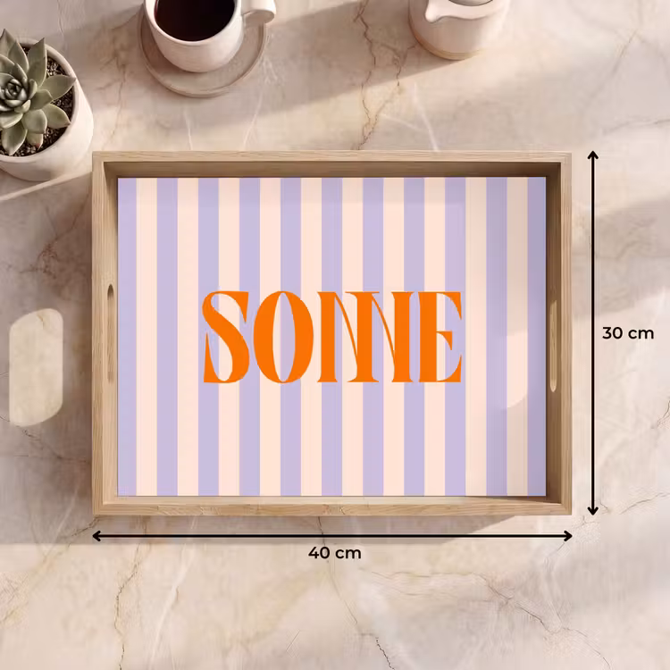 Dienblad - Lila - Oranje - Strepen - Sonne — 9