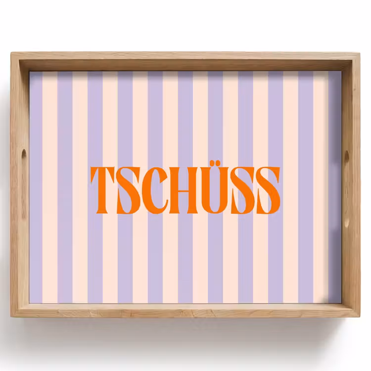 Dienblad - Lila - Oranje - Strepen - Tschüss — 1