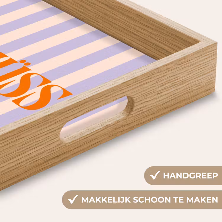 Dienblad - Lila - Oranje - Strepen - Tschüss — 5