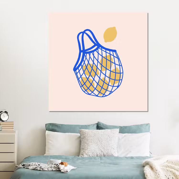 Forex - Eten - Citroen - Boodschappen - Abstract - Geel - Blauw — 2