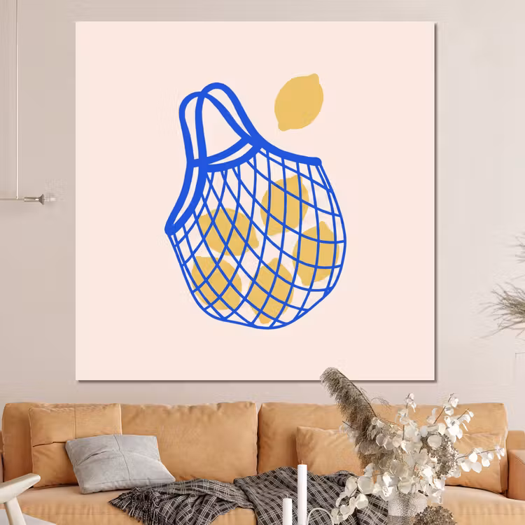 Forex - Eten - Citroen - Boodschappen - Abstract - Geel - Blauw — 4