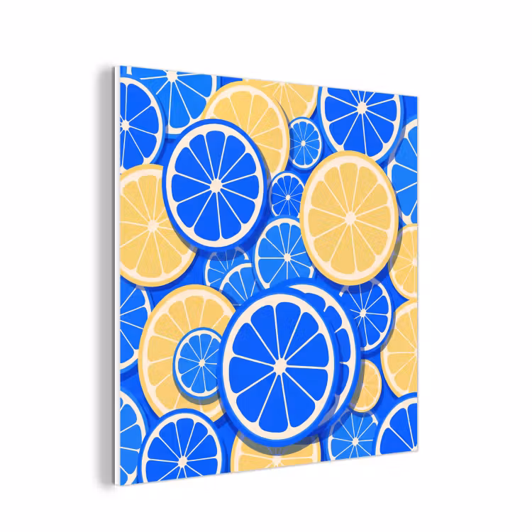 Forex - Fruit - Schijven - Patroon - Modern - Blauw - Geel — 1