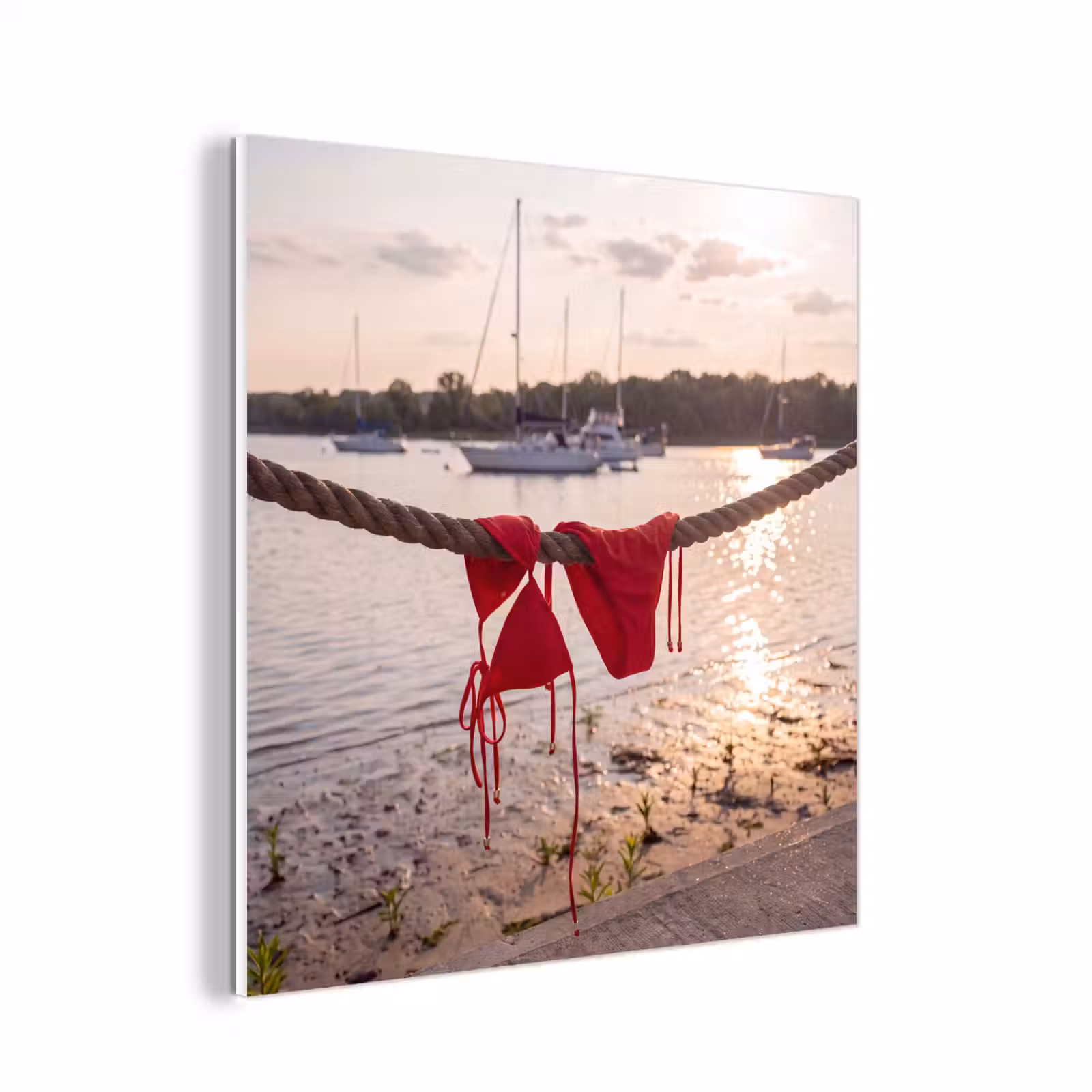 Forex - Badkleding - Rood - Zomer - Water - Zonsondergang — 1