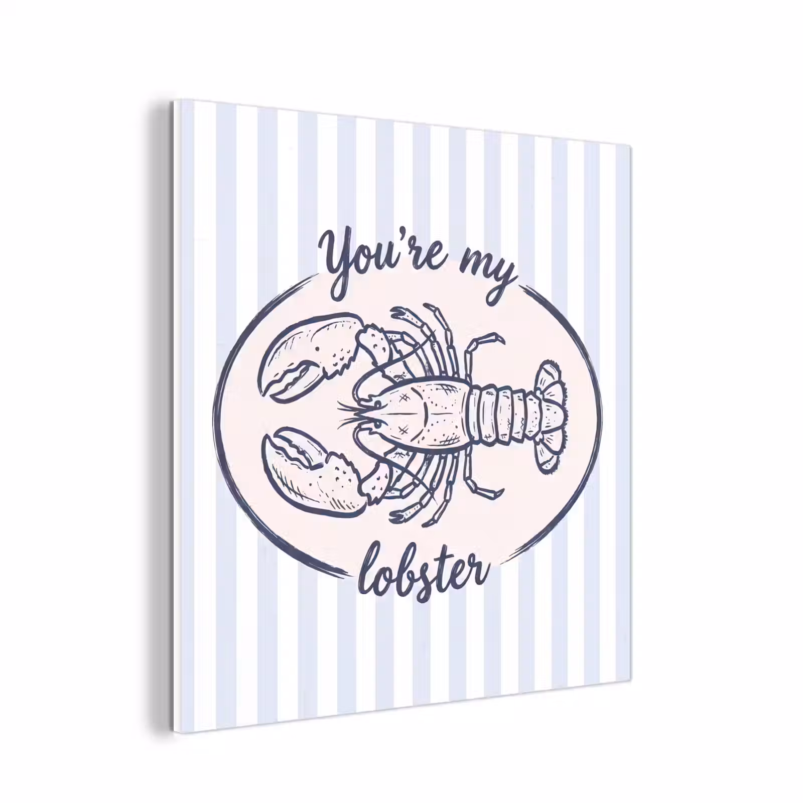 Forex - Kreeft - Illustratie - Liefde - Blauw - Decoratie — 1