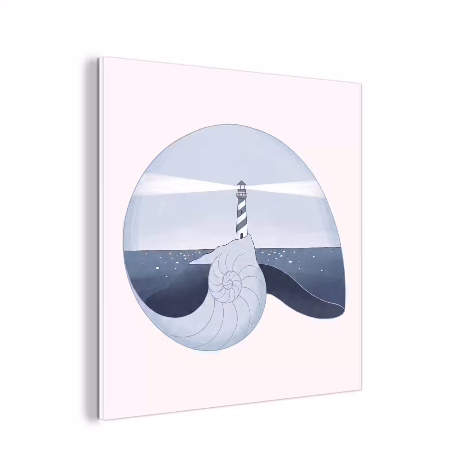 Forex - Vuurtoren - Zee - Schelp - Abstract - Blauw — 1