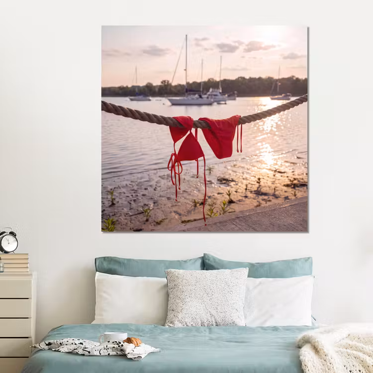 Forex - Badkleding - Rood - Zomer - Water - Zonsondergang — 2