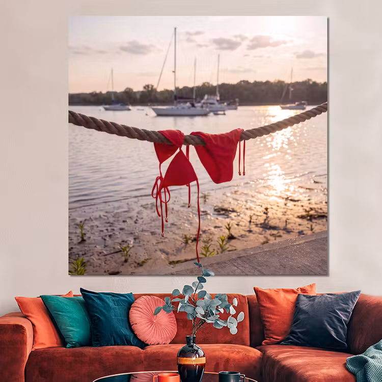 Forex - Badkleding - Rood - Zomer - Water - Zonsondergang — 3