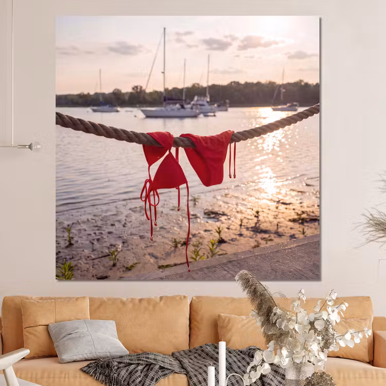 Forex - Badkleding - Rood - Zomer - Water - Zonsondergang — 4