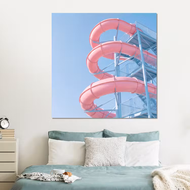 Forex - Glijbaan - Waterpark - Spiraal - Modern - Roze — 2