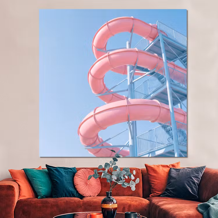 Forex - Glijbaan - Waterpark - Spiraal - Modern - Roze — 3