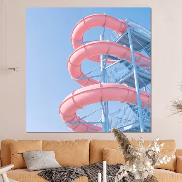 Forex - Glijbaan - Waterpark - Spiraal - Modern - Roze — 4
