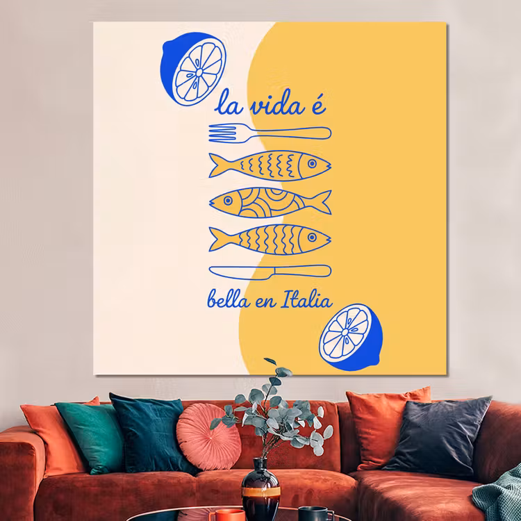Forex - Italië - Eten - Citroen - Vis - Grafisch — 3